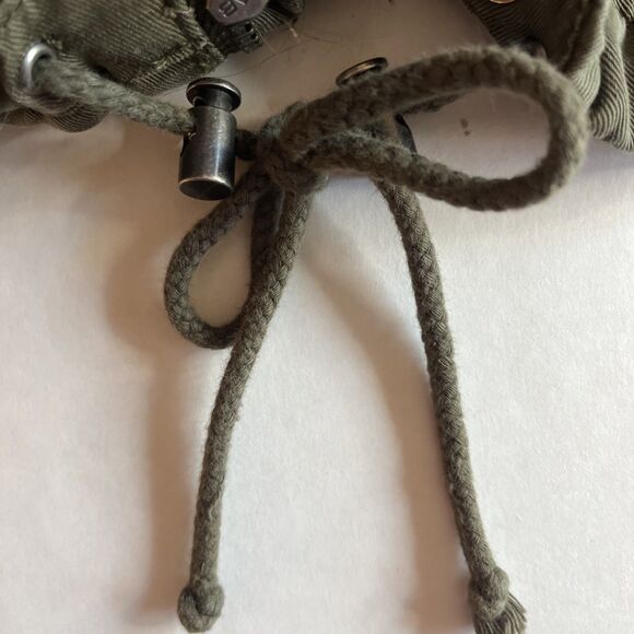 GH Bass Co Utility Military Jacket Women’s L Army Green Full Zip Snap Chore READ - Picture 10 of 16